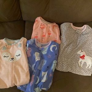 Carters Fleece Sleeper Lot of 4 2T and 24M